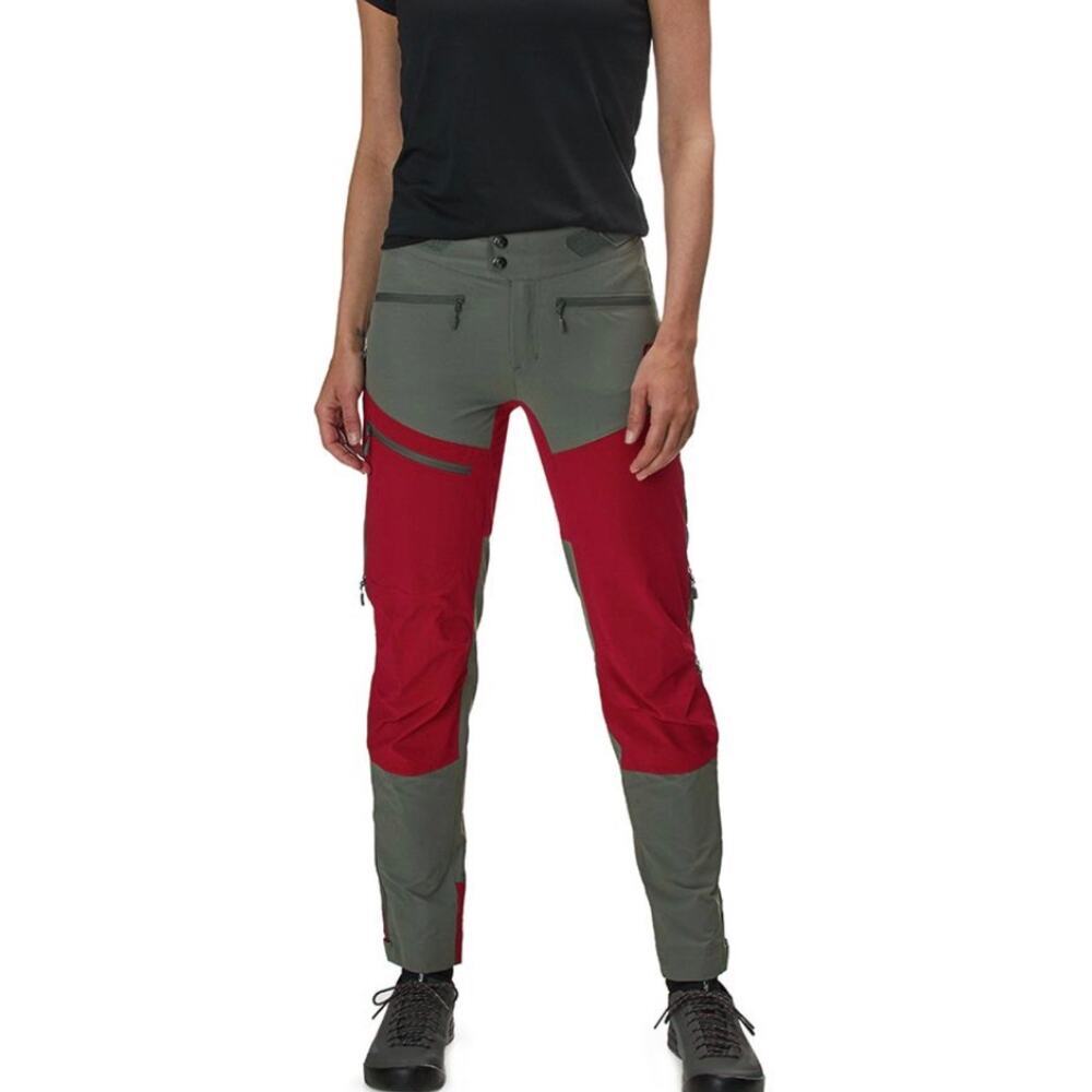 Norrona women’s Fjora Flex1 Pants size XS soft shell mountain biking red/gray